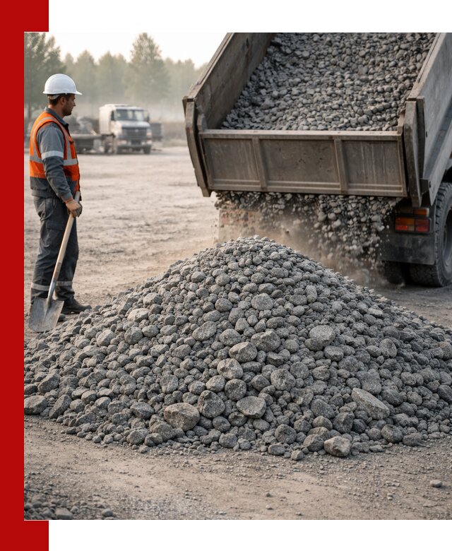 Гранитный щебень фракции 100–201 для строительства в Гулькевичах