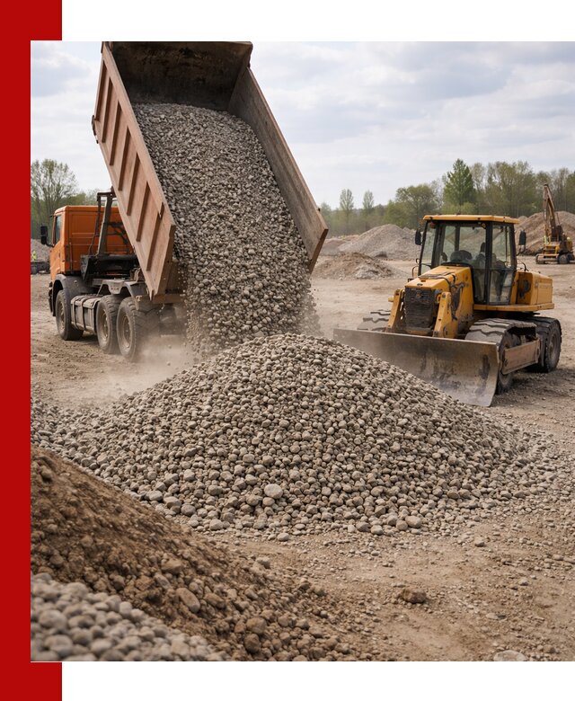 Доставка гравийного щебня фракции 40-70 в Гулькевичах