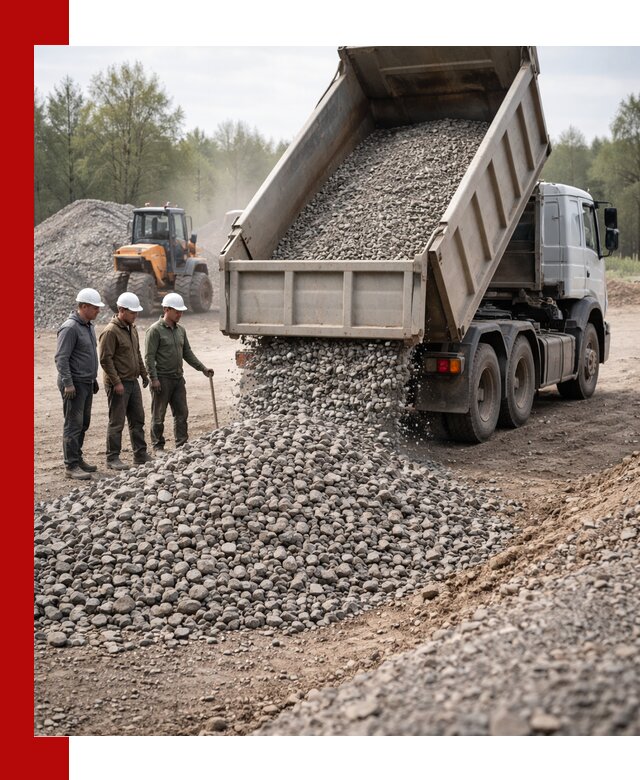 Доставка гравийного щебня фракции 70-120 в Гулькевичах