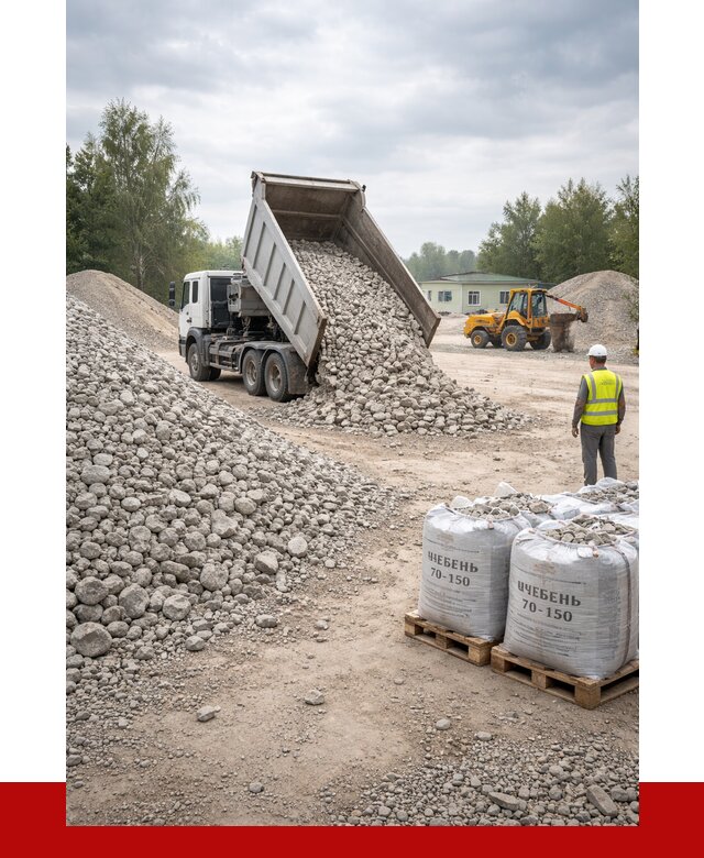 Известняковый щебень фракция 70-150 в Гулькевичах от 1297 р. | ПРОНЕРУДГль