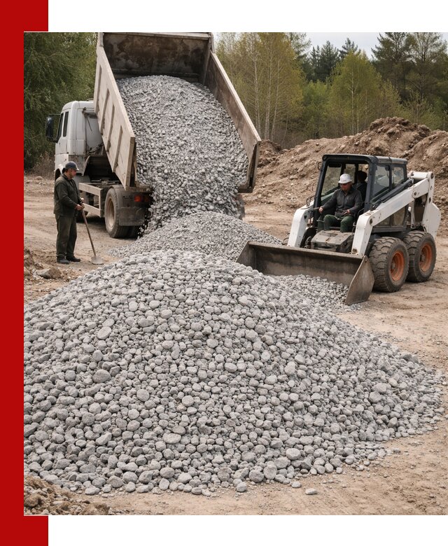 Доставка доломитового щебня в Гулькевичах напрямую от карьера