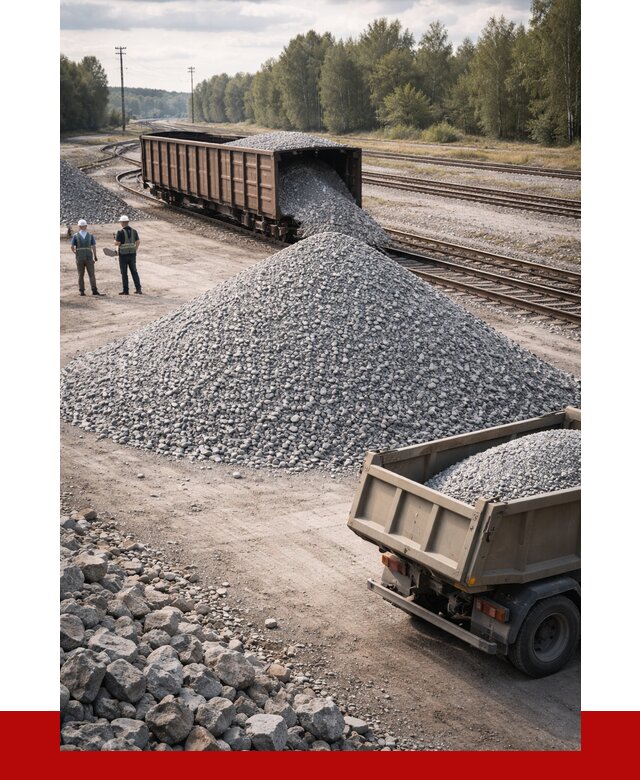 Железнодорожный щебень 20-60 в Гулькевичах от 1764 р. | ПРОНЕРУДГль