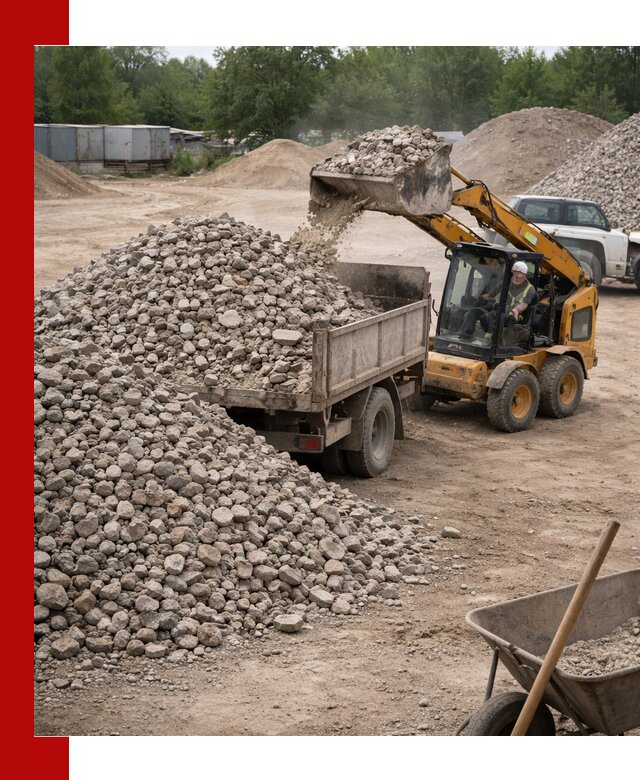Доставка вторичного щебня в Гулькевичах для строительных работ