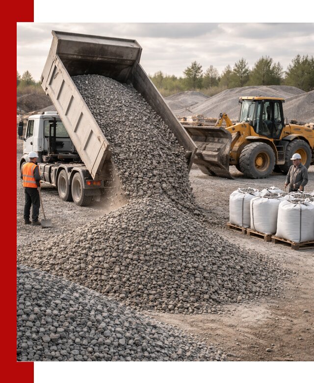Бетонный щебень фракция 5–20 с доставкой в Гулькевичах