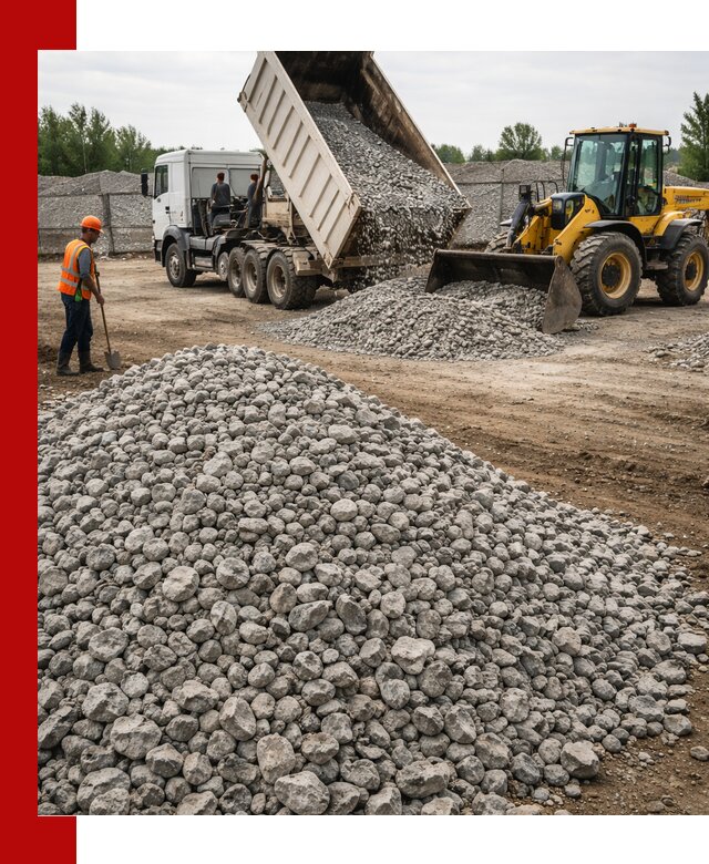 Доставка бетонного щебня фракции 40-70 в Гулькевичах