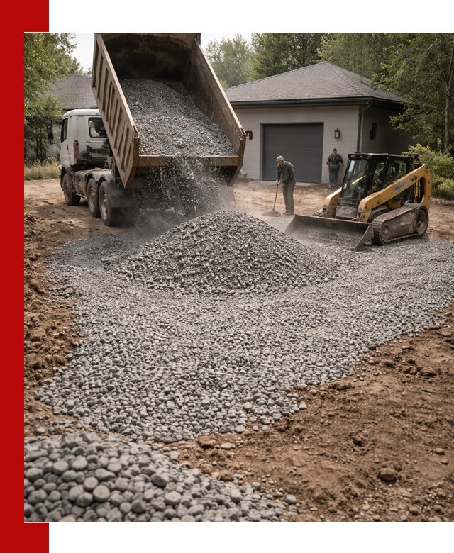 Щебень для парковки в Гулькевичах: доставка и укладка качественного материала
