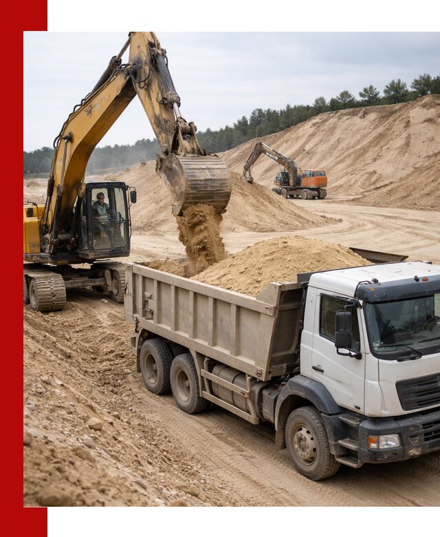 Доставка карьерного песка с самосвалами и разгрузкой в Гулькевичах