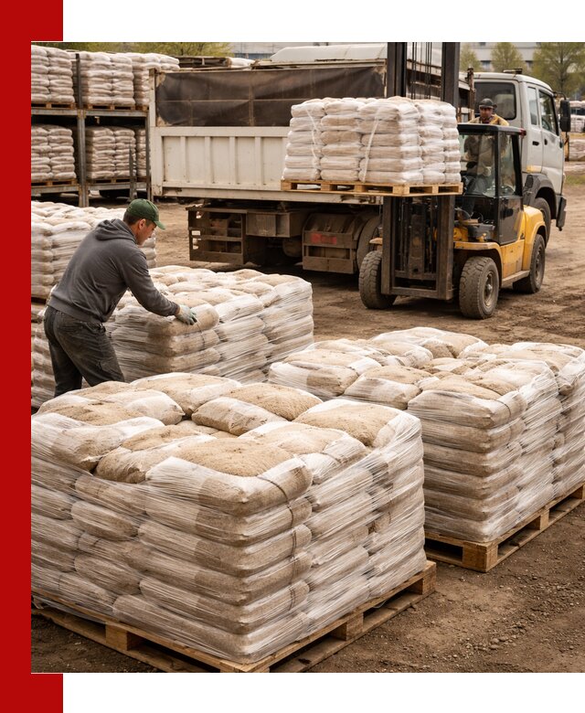 Карьерный песок в мешках с доставкой в Гулькевичах