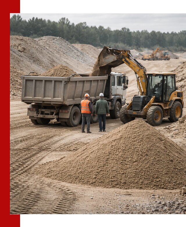 Карьерный среднезернистый песок с доставкой в Гулькевичах