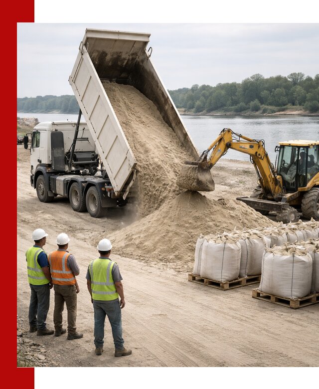 Доставка речного песка в Гулькевичах самосвалами и погрузкой