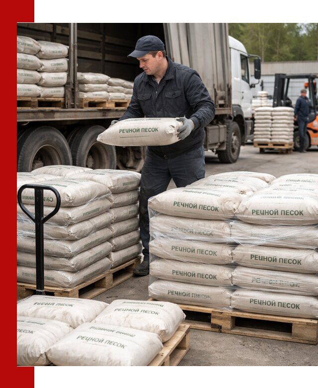 Речной песок в мешках с доставкой в Гулькевичах