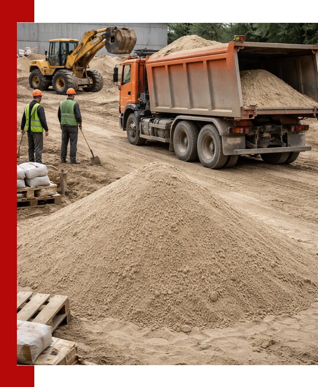Доставка и продажа мытого речного песка в Гулькевичах