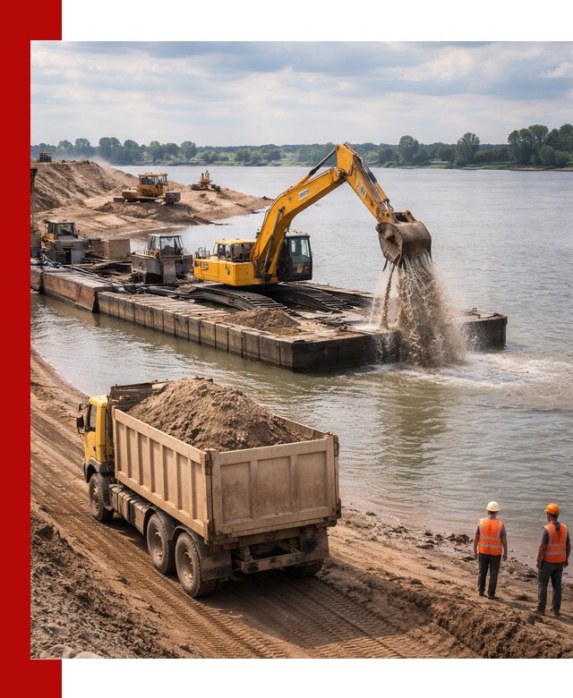 Намывной песок с доставкой в Гулькевичах оптом и в розницу