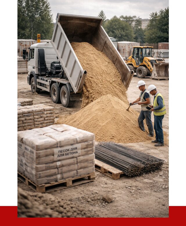 Песок для бетона в Гулькевичах от 2594 р. с доставкой, ПРОНЕРУДГль