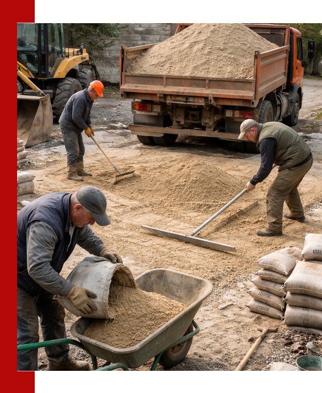 Поставка песка для стяжки в Гулькевичах с быстрой доставкой