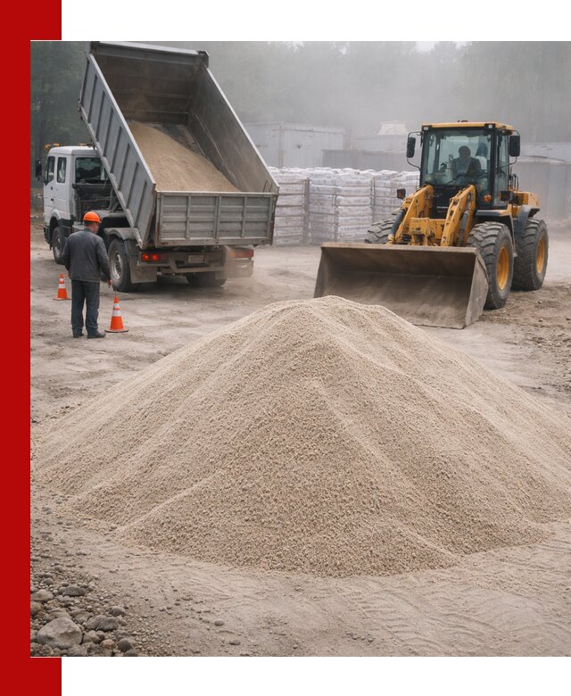 Кварцевый песок фракция 0–8 для стройработ в Гулькевичах