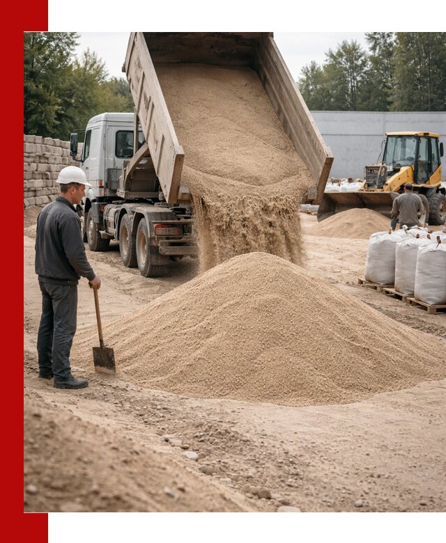Кварцевый песок фракция 0–3 мм с доставкой в Гулькевичах