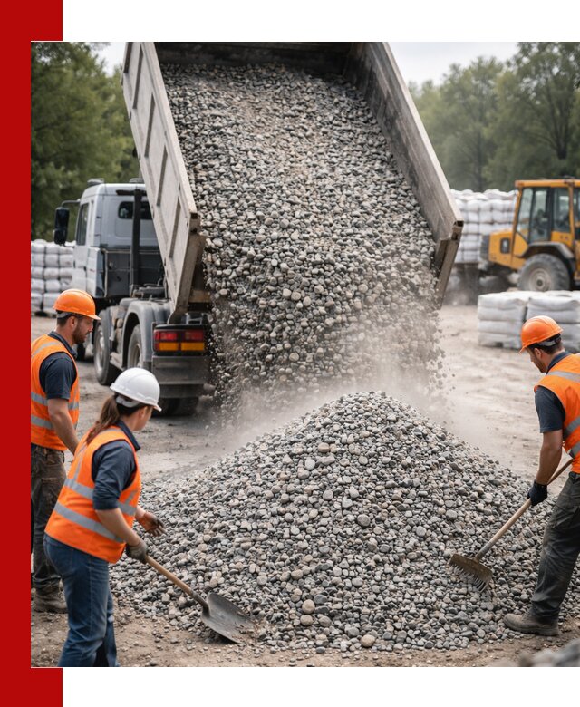 Доставка гравия и камня в Гулькевичах оптом и в розницу