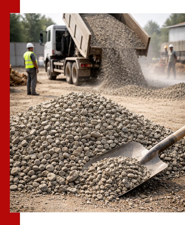 Доставка гравия фракции 20-40 в Гулькевичах с самосвалами