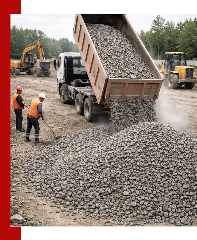 Доставка гравия фракции 40-70 в Гулькевичах оптом и в розницу