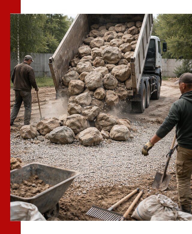 Доставка и укладка булыжника в Гулькевичах