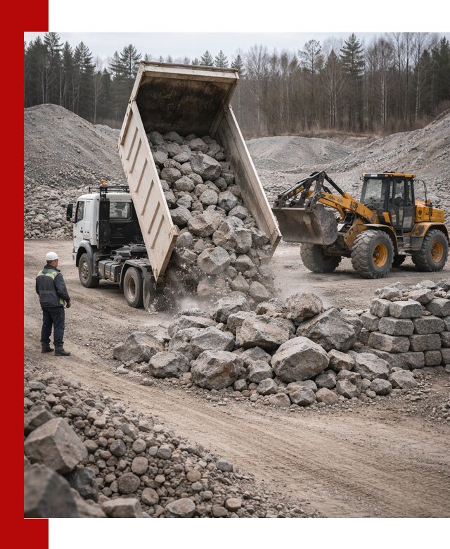 Доставка и продажа бутового гранитного камня в Гулькевичах