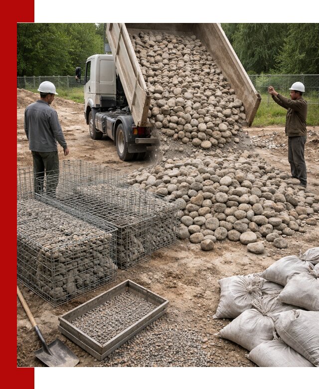 Камень для габионов фракция 70–151 в Гулькевичах