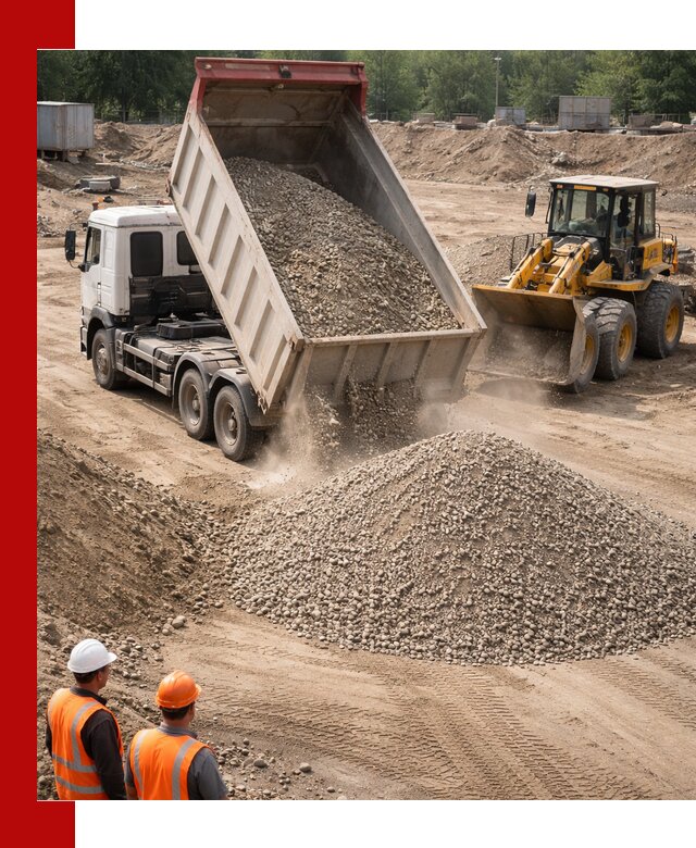 Щебень с песком (ЩГПС С2) с доставкой в Гулькевичах