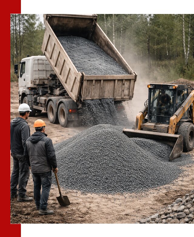 Гранитный отсев 0-5 с доставкой и разгрузкой в Гулькевичах