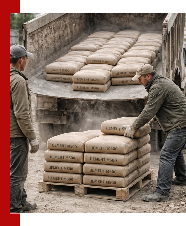 Цемент М500 с доставкой самосвалом в Гулькевичах