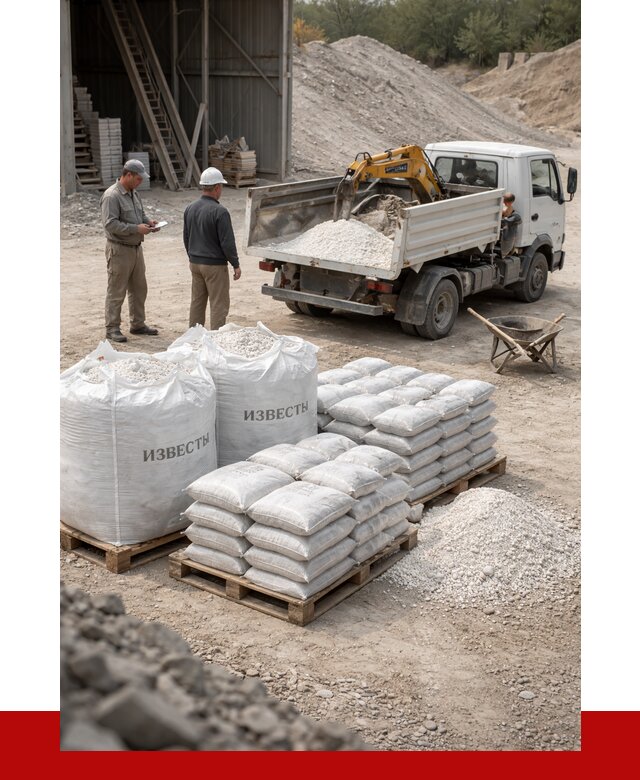 Известь строительная в Гулькевичах с доставкой от 4357 р. | ПРОНЕРУДГль
