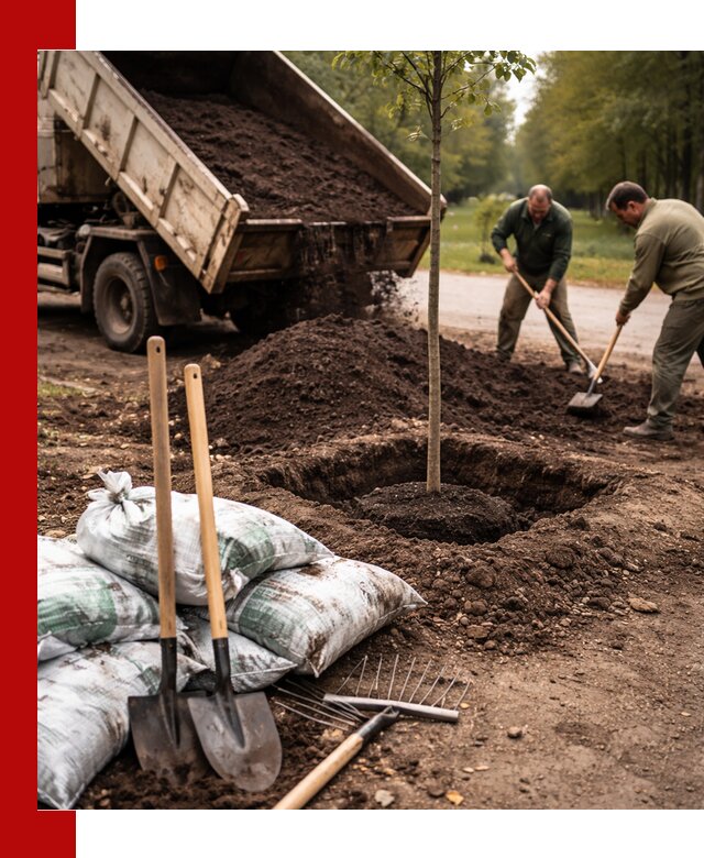 Грунт для посадки деревьев в Гулькевичах — доставка и подготовка почвы