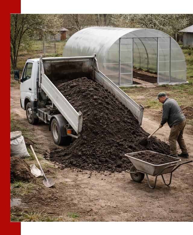 Чернозем для теплицы с доставкой в Гулькевичах
