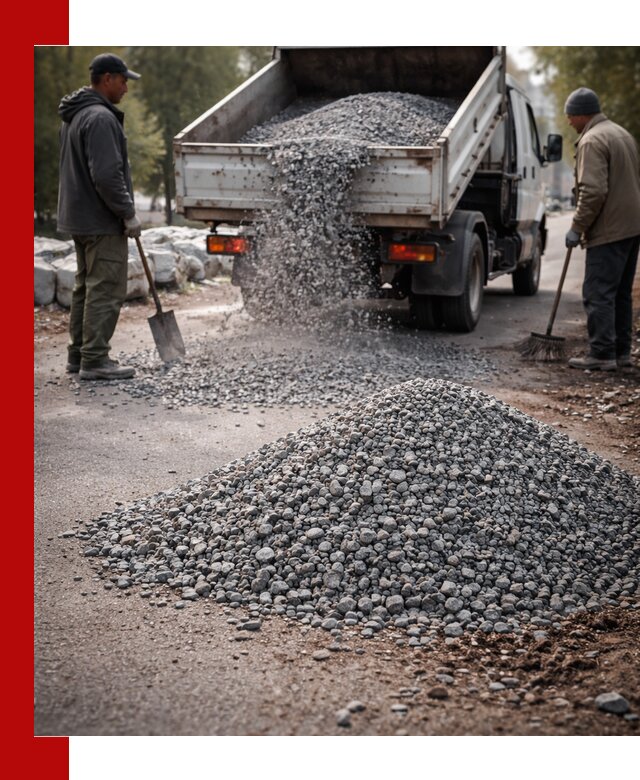 Гранитная крошка для посыпки дорог и тротуаров в Гулькевичах