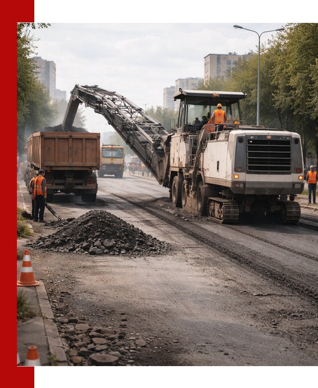 Фрезерованный асфальт в Гулькевичах — удаление и вывоз старого покрытия