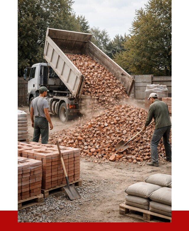 Бой кирпича в Гулькевичах с доставкой от 4357 руб/куб | ПРОНЕРУДГль
