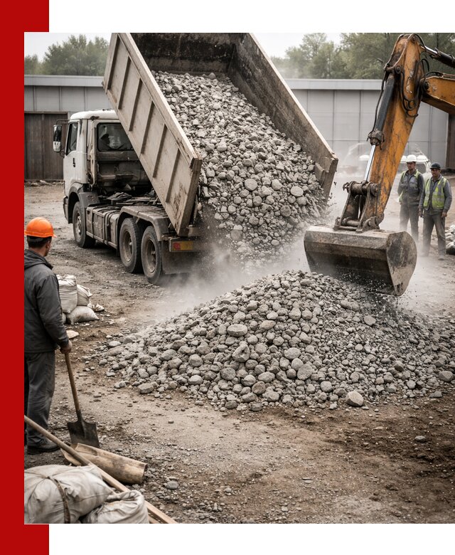 Доставка дробленого бетона в Гулькевичах оптом и в розницу
