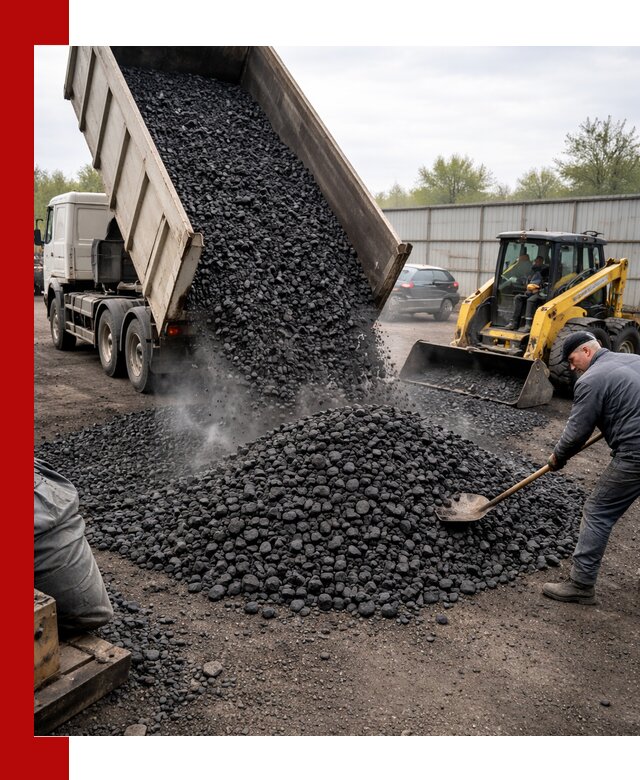 Доставка угля орех в Гулькевичах оптом и в розницу