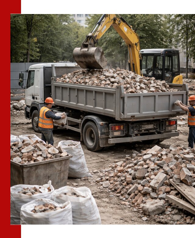 Вывоз строительного мусора в Гулькевичах с самосвалами и контейнерами